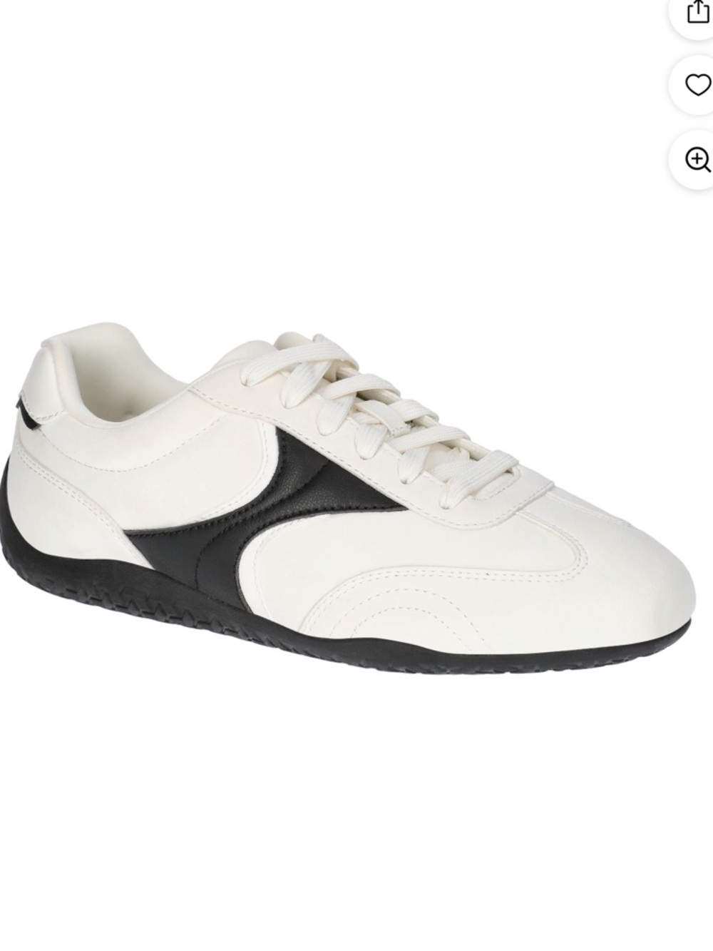 Avia Womens Faux Suede Athletic Lifestyle Sneakers SZ 8 Black White New Casual